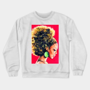 Women with curly hair Crewneck Sweatshirt